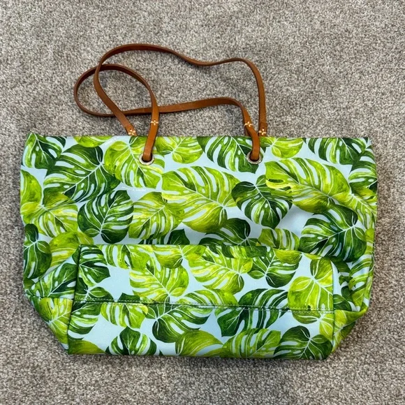 Dooney & Bourke Tropical Leaf Print Tote - Picture 2 of 3